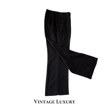 Ralph Lauren Vintage 1990s Classic Single Button Flat Front Linen Pants   Size 8