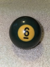 Vintage Pool Ball Number 6 Billiard