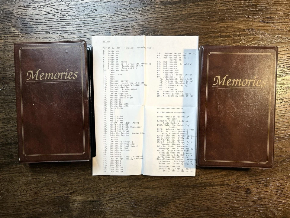 RARO Lote De Colección Años 80 2-VHS: Archivo Privado de Diapositivas con CATÁLOGO MAESTRO DETALLADO | T Foto 3 de 4