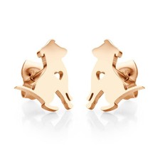 555Jewelry Stainless Steel Small Tiny Puppy Dog Stud Earrings for Women,Hypoa...