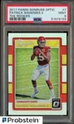2017 Donruss Optic The Rookies #7 Patrick Mahomes II Chiefs RC Rookie PSA 9