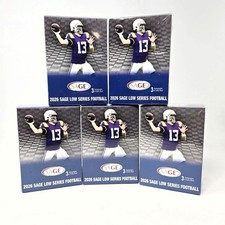 SAGE 2026 Low Series Football Trading Cards - Lot of 5 Sealed Blaster Boxes