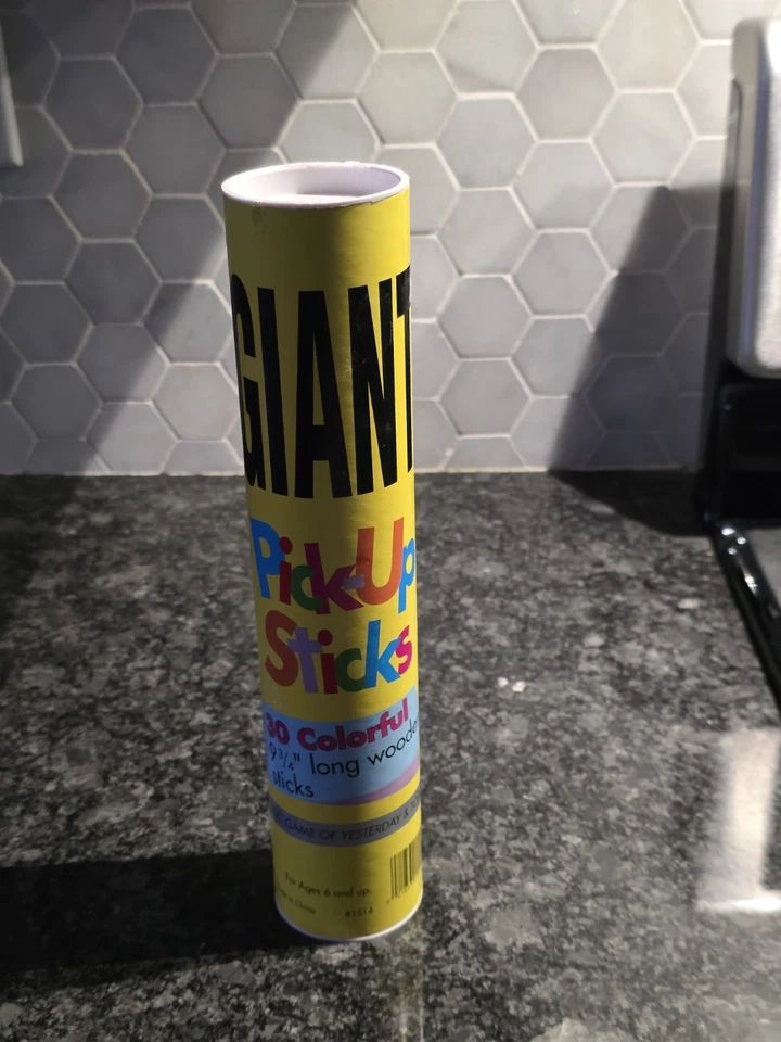 Pressman Giant Pick Up Sticks 1998 juego clásico de ayer That's Fun Today Foto 3 de 4