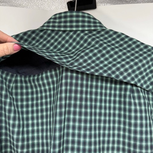 Icebreaker Laurel Plaid Button Down Shirt Women's Size Medium Green Merino Wool - Picture 3 of 15