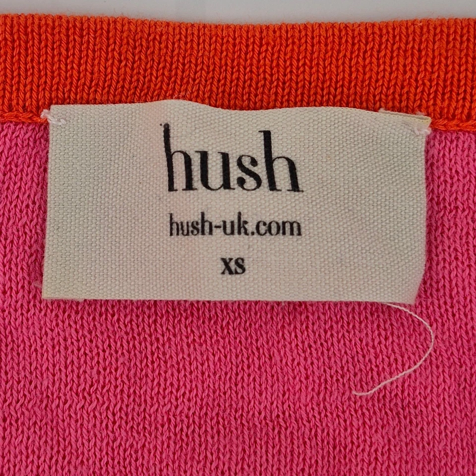 HUSH Jumper XS Orange Women's Cotton Blend Star Pattern Pullover Casual - Image 4 of 4
