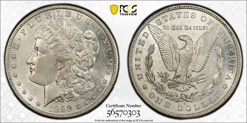 1898 S Morgan Silver Dollar PCGS Gold Shield Cleaned AU Detail