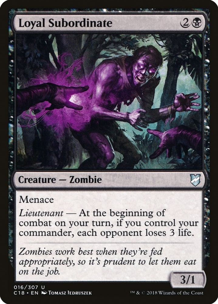 2018 Magic: The Gathering Commander 2018 - Loyal Subordinate (#16, U, Near Mint)