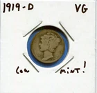 W@W 1919-d Mercury Dime !!!! ( Nice Coin !!!!)  VG !!!!!