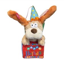 Cuddle Barn Happy Birthday Dog Jack-in-the-Box Plush Toy Musical Gift for Kids