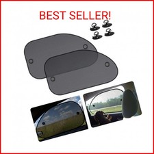 2 Pack Universal Car Window Shade, Cling Sunshade - Sun, Glare and UV Rays Prote
