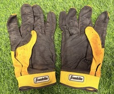 Luis Arraez Game Used Batting Gloves 2024 Padres Brown/Yellow Signed MLB GUG LOA