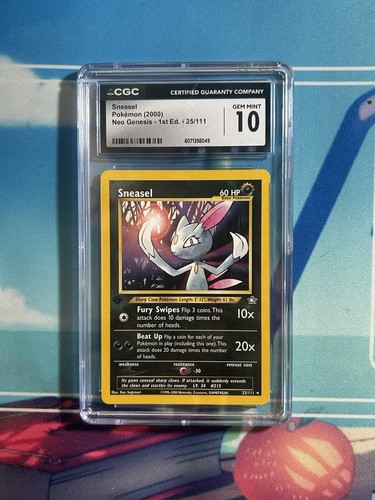 Sneasel (1st Edition) graded CGC 10 for sale on eBay