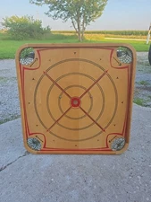 Vintage Wooden Carrom Board Inch Strike and Pocket Game