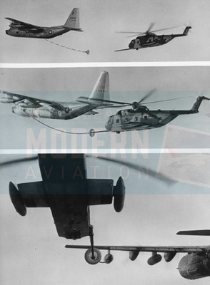 Lockheed HC-130P Betanken Sikorsky HH-3E ''Jolly Green Giant'' - Original Foto