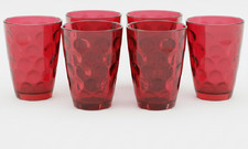 Set di 6 Bicchieri Barocco Rossi 28cl per una Tavola Natalizia Elegante