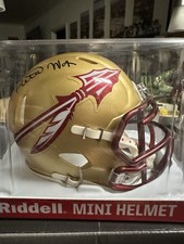 Peter Warrick Signed Florida State Seninoles Riddell Speed Mini Helmet JSA