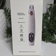Blackhead Remover Vacuum USB Rechargeable White Large Screen 3 Suction Heads
