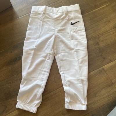 New Nike Kids Baseball/Softball Pants White Toddler Size 5