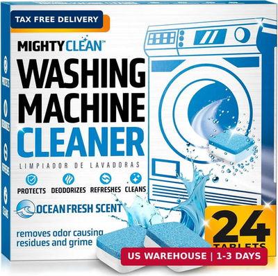 #ad MIGHTY CLEAN Washing Machine Cleaner Tablets 24 Pack 1 Year Supply Septic Saf $26.09