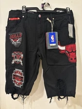 NBA Chicago Bulls Shorts Waist 38 Heritage America Unk Black Shorts