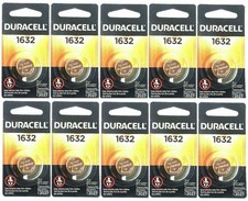 10 Duracell Watch/Electronic DL 1632 CR1632 Lithium Batteries