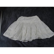 Abercrombie  Fitch Womens White Cotton Lace Tiered Ruffle Mini Skirt XS 5586