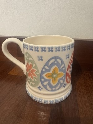 Emma Bridgewater 0,5 1/2 Pint Becher OSTEREIER Druck EIERSUCHE Schwammgeschirr NEU