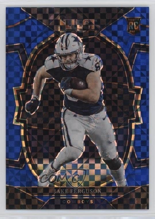 2022 Panini Select Concourse Blue Prizm 4/199 Jake Ferguson #87 19fe