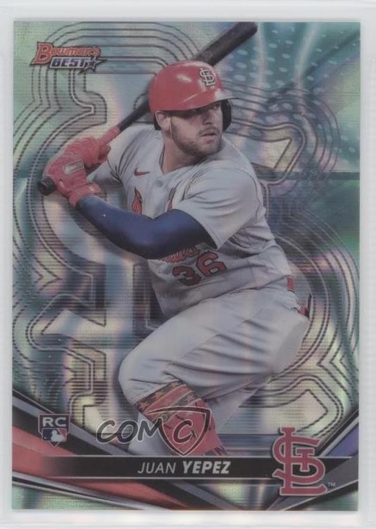 2022 Bowman's Best Aqua Lava Refractor 49/199 Juan Yepez #15 0y0n