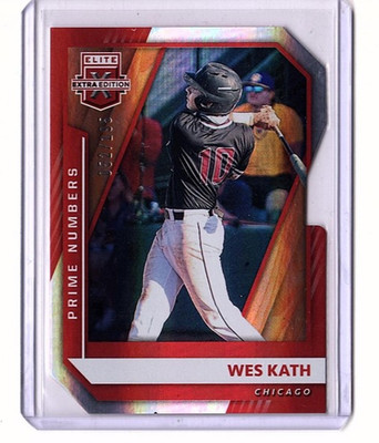 Wes Kath 2021 Panini Elite Extra Edition #57  Prime Numbers C Die-Cut SP 052/195