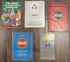 Lot of 6 Atari Catalogs Log Book - 1980s - Data Age - M Network