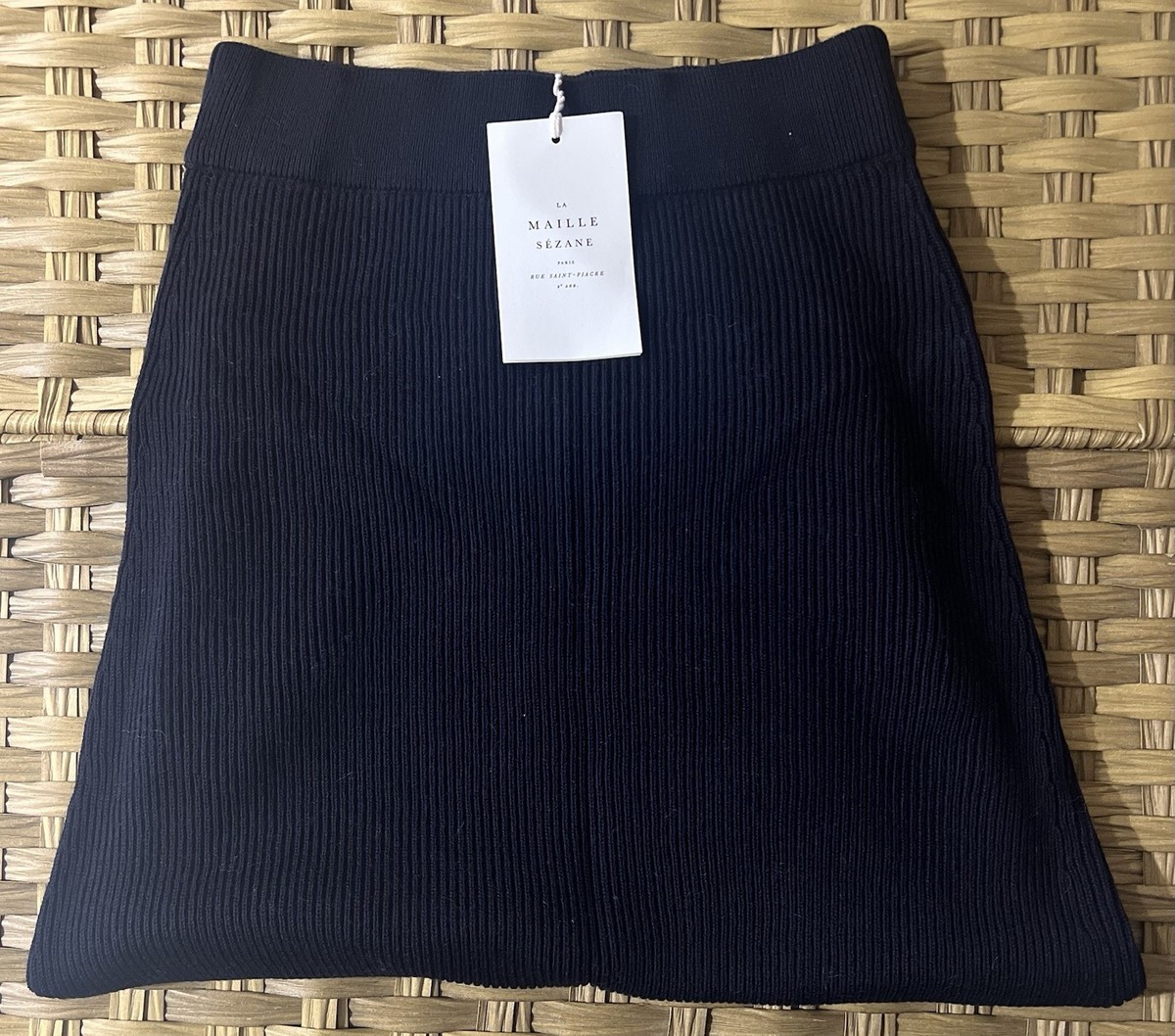 Sezane Naelle Skirt  Marine Navy  Size M G1N View 6