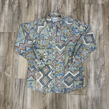 Rockmount Ranch Wear Tru-West Shirt Men  s Medium Aztec Pearl Snap Button-Down