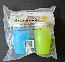 Munchkin Miracle 360 Toddler Sippy Cup Green/Blue 10 Ounce 2 Count Spill Proof