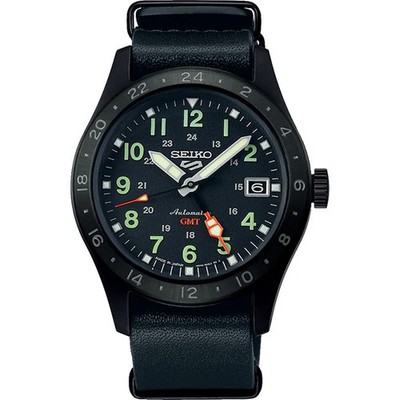 SEIKO SBSC013 5SPORTS Field Sports Mechanical Men's Leather Band