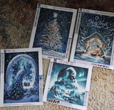 Finished/Completed Diamond Art - Blue Winter/Christmas Collection