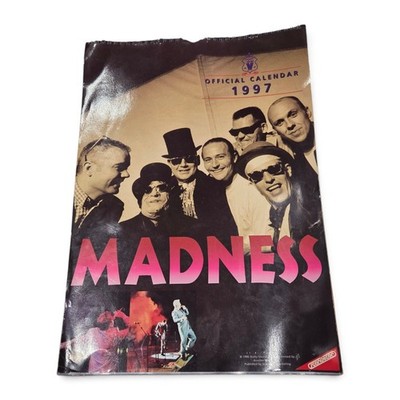 Madness Official Calendar 1997 Original Vintage 90s Nutty Boys Band Memorabilia