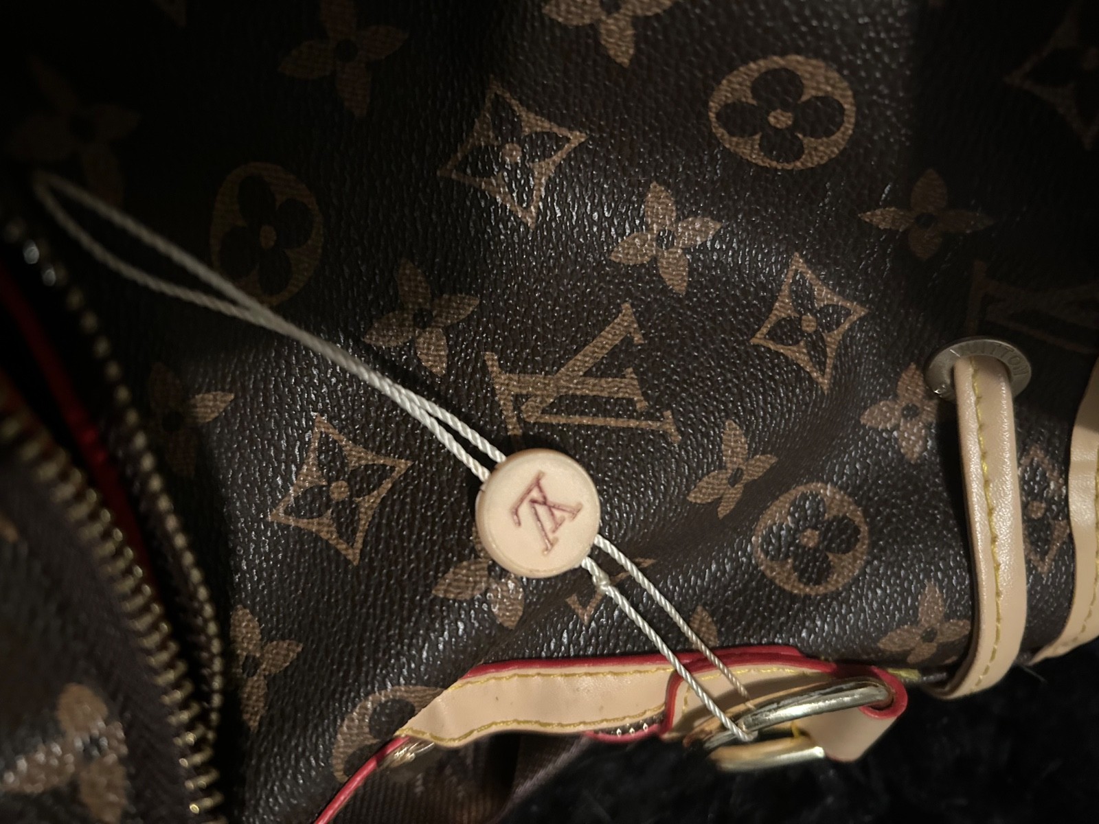 Louis Vuitton RARE Men’s Backpack Red Bottom Lining authentic image 4