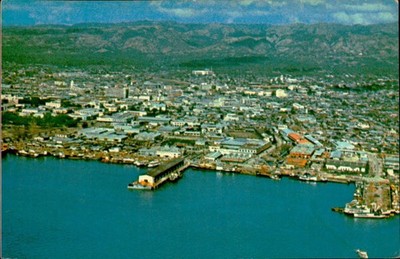 La Estrella Del Sur Postcard Cebu City Pier Area Aerial View 674 Philippines