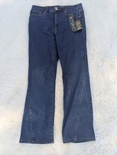 DG2 by Diane Gilman Women's 14 NWT Virtual Stretch Boot-Cut Jean Dark Denim