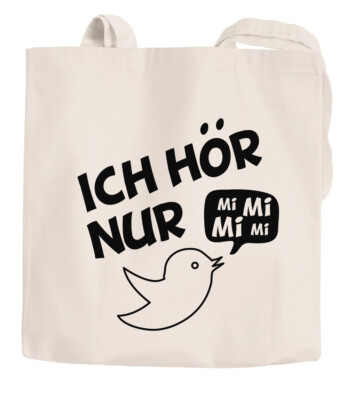 Jutebeutel Mit Spruch „Ich Hör Immer Nur Mimimi“ - Baumwolltasche Waschbar, 38x42 Cm, Stylischer Shopper Für Stadt, Strand & Sport