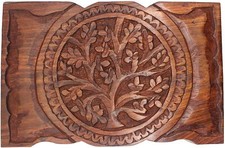 Tree Of Life Rosewood Box Tree ofHand Carved Wood Box 9 x 6 Inch Jewelry