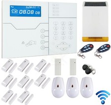 KIT ALLARME CASA ANTIFURTO WIRELESS SIRENA SOLARE 868Mhz GSM ST-6 GOLD DEFENDER