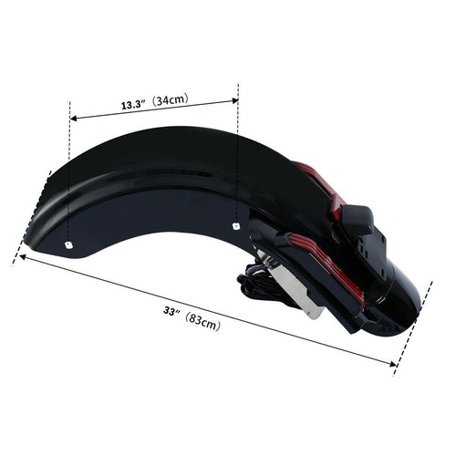 Sistema parafango posteriore stile CVO per Harley-Davidson FLHX Street Glide 17-17 - Foto 8 di 9