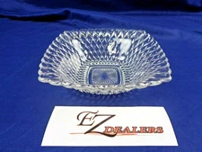 Vintage Square Clear Cut Glass- Candy Dish