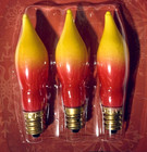 3 Flame Bulbs 7W Orange for Christmas Electric Window Candle Candelabra Base SY
