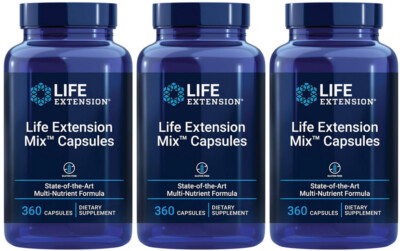 MIX CAPSULES  MULTIVITAMIN MINERAL FRUIT VEGE SUPPLEMENT 1080 CAP LIFE EXTENSION