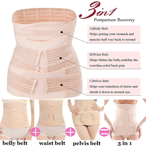 Postpartum Belly Band C Section Belly Wrap Abdominal Binder Girdle Tummy Tuck US - Picture 29 of 29