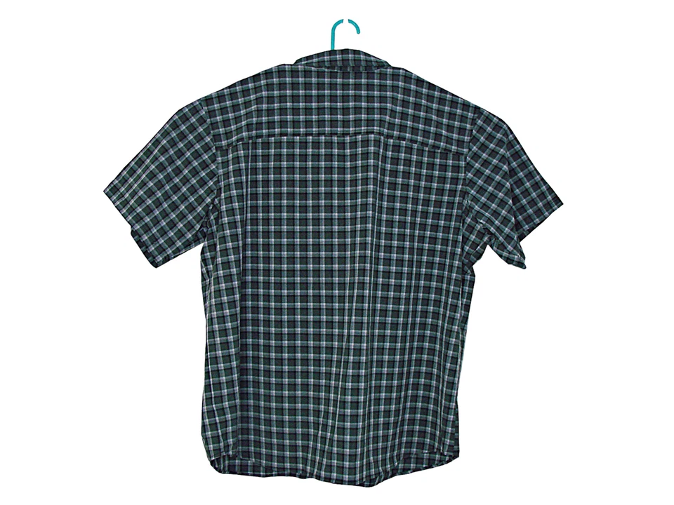 Camisa de vestir de trabajo Columbia para hombre gris negra a cuadros con bolsillos abotonados XXL Foto 2 de 4