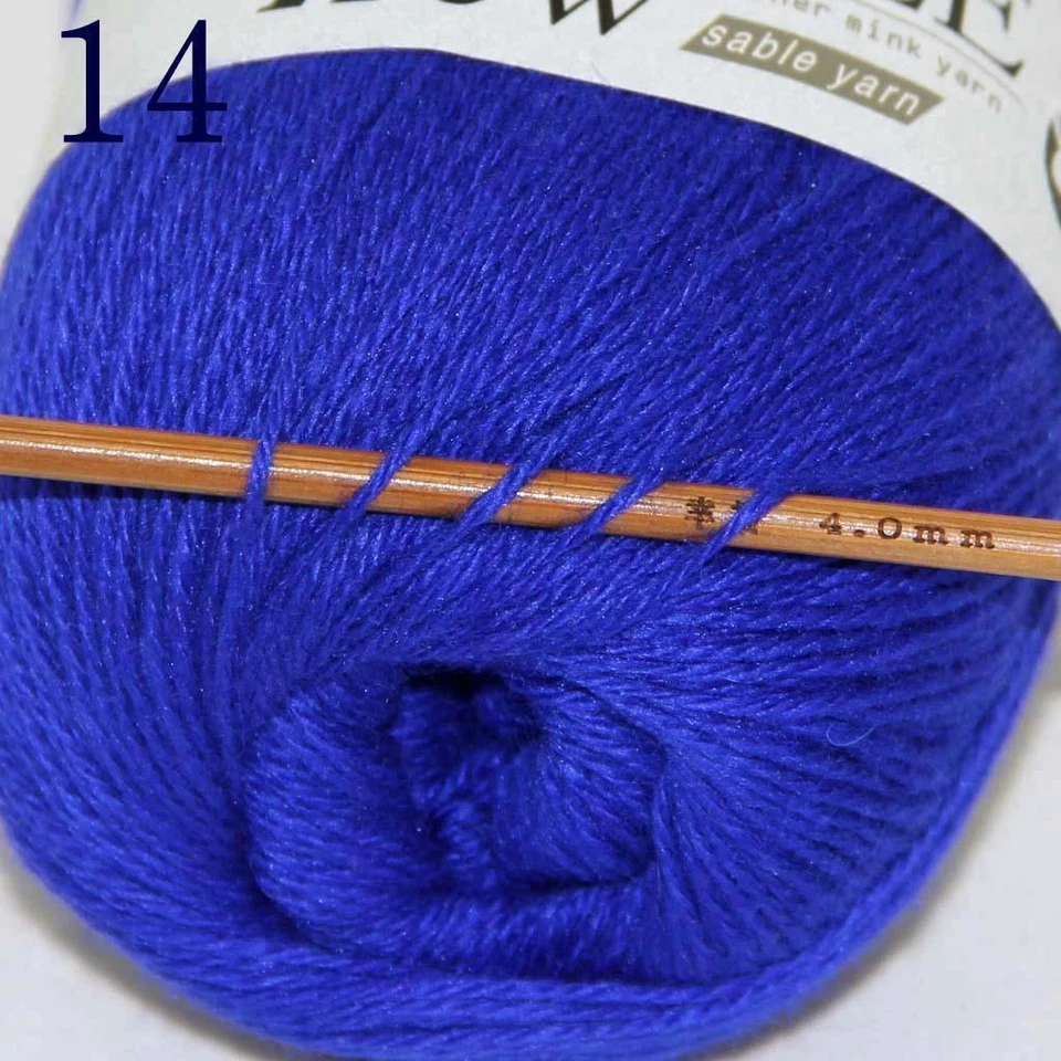 Sale 8 Skeins Super Pure Sable Cashmere Scarves Hand Knit Wool Crochet Yarn 14 - Image 3 of 4